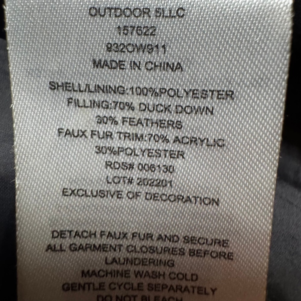 Eddie Bauer Superior Down Parka Boys M 10/12 Olive Green Faux Fur Hood Coat - Picture 5 of 10